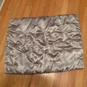 Grey satin-like pillow sham